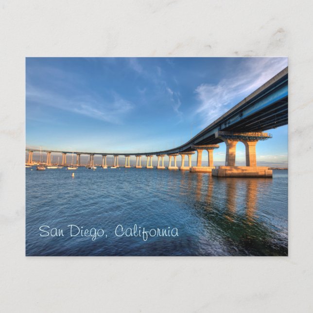 Coronado Bridge i San Diego vykort (Framsida)