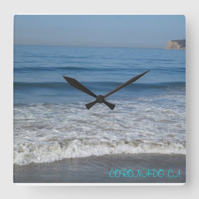 CORONADO,CA SQUARE CLOCK FYRKANTIG KLOCKA (Framsida)