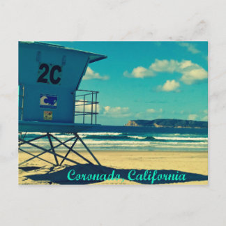 Coronado California Life Guard Torn Vykort