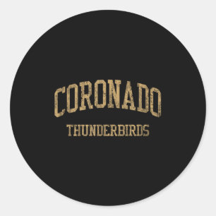 Coronado High School Hs El Paso Tx Vintage Srts  Runt Klistermärke
