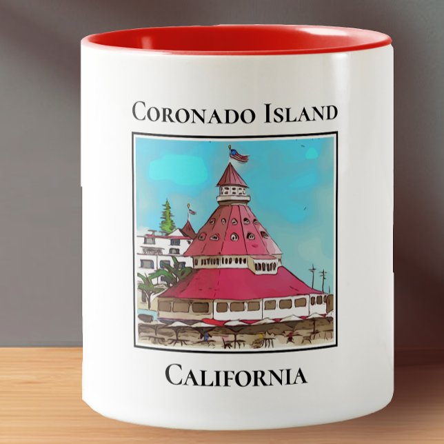 Coronado Island i Kalifornien Två-Tonad Mugg (Skapare uppladdad)