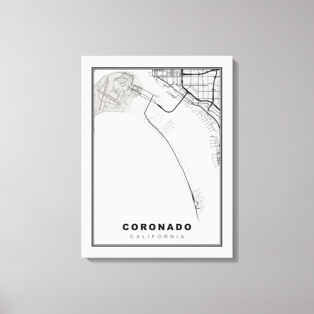 Coronado Karta Canvastryck (Framsida)