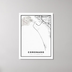 Coronado Karta Canvastryck