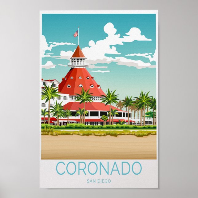 Coronado San Diego Travel Poster California Travel (Framsidan)