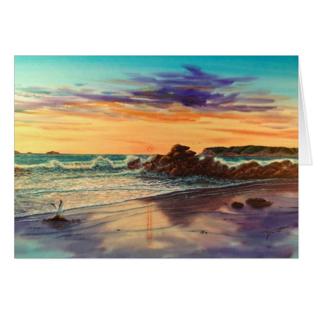 CORONADO-STRAND SUNSETJPEC HÄLSNINGSKORT (Framsidan Horizontal)