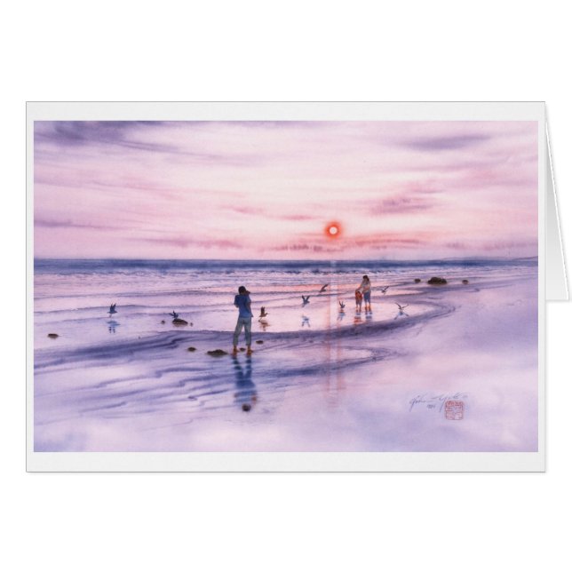 CORONADO-STRAND SUNSETJPEC HÄLSNINGSKORT (Framsidan Horizontal)