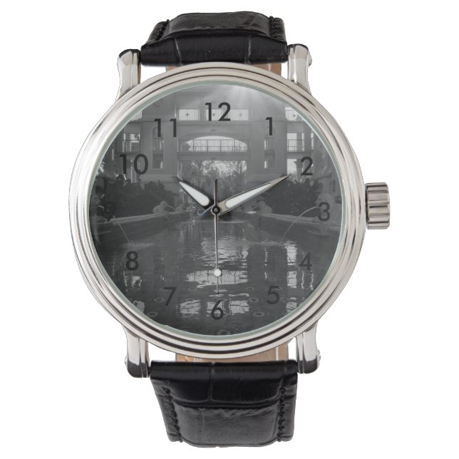 Coronado Sunburst Grayscale Armbandsur (Framsida)