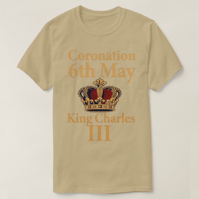 Coronation 6e May Kung Charles III T Shirt (Design framsida)