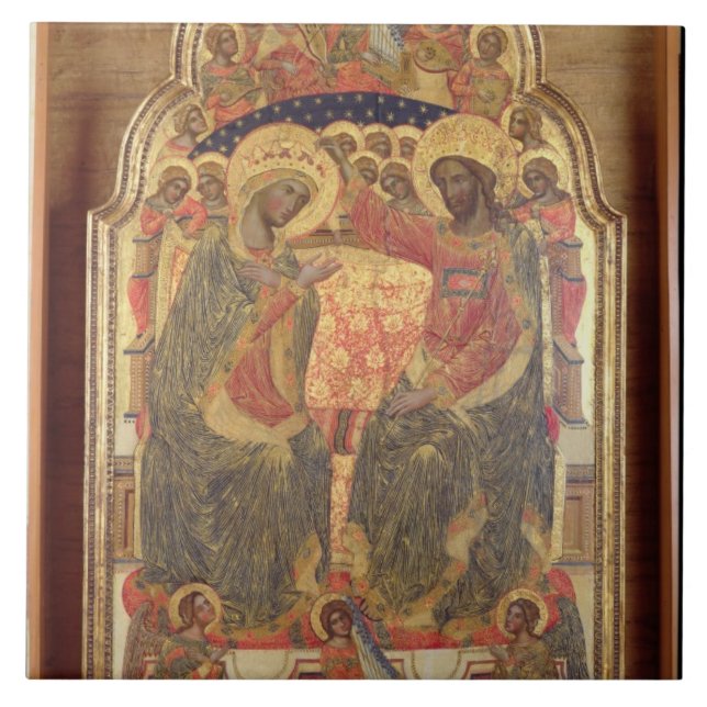 Coronation av oskulden, 1372 kakelplatta (Framsidan)