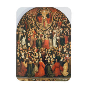 Coronation av oskulden, 1513 (olja på panel) magnet