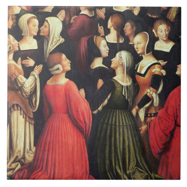 Coronation av oskulden, 1513 (olja på panelen) kakelplatta (Framsidan)