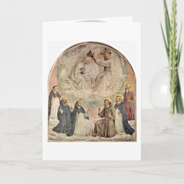 Coronation av oskulden vid Fra Angelico Kort (Framsida)