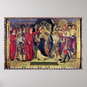 Coronation av Pope Celestine V i Augusti 1294 Poster
