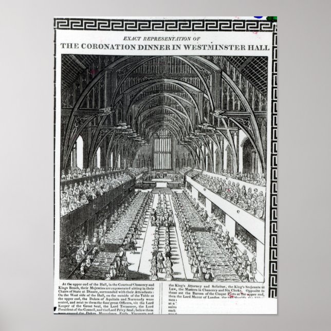 Coronation Banquet i Westminster Hall Poster (Framsidan)