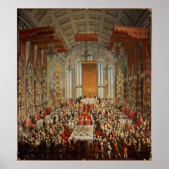 Coronation Banquet of Joseph II i Frankfurt Poster (Framsidan)
