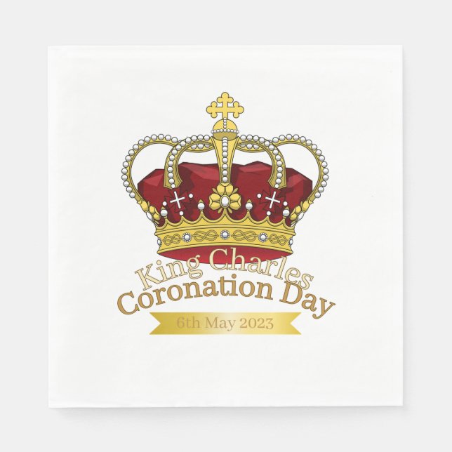 Coronation Day Krona Pappersservett (Framsidan)