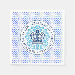 Coronation Emblem från Kung Charles III Pappersservett