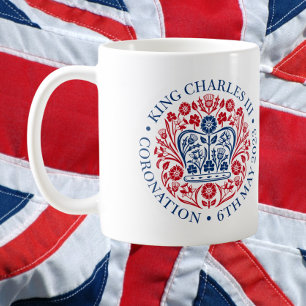 Coronation Emblem of Kung Charles 2023 Kaffemugg