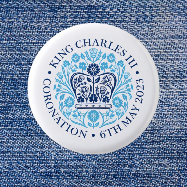 Coronation Emblem of Kung Charles 2023 Knapp (Skapare uppladdad)