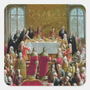Coronation Fyrkantigt Klistermärke
