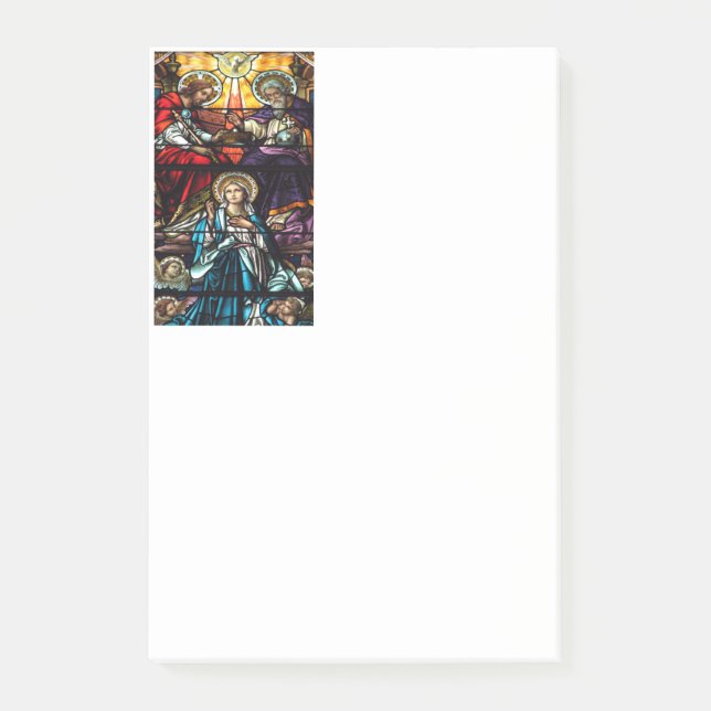 Coronation of Blsed Virgin Mary Stached Glass Post-it Block (Framsida)