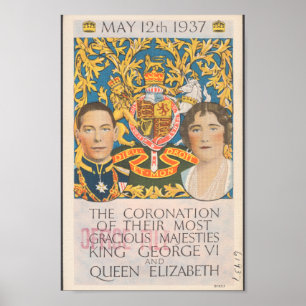 Coronation of Kung George and Queen Elizabeth Poster