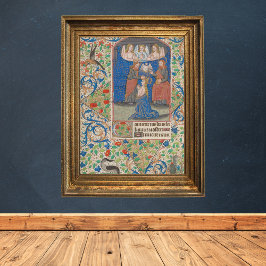 Coronation of Mary Medieval Illuminated Manuscript Poster