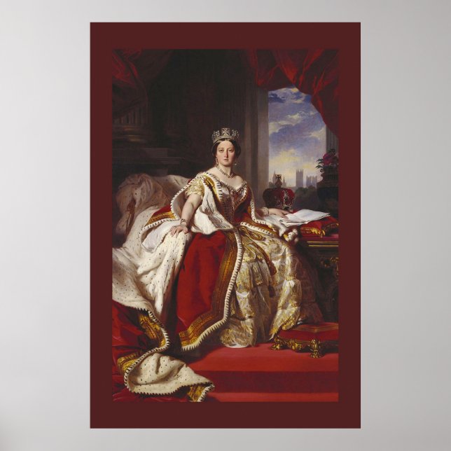 Coronation Porträtt av Queen Victoria Poster (Framsidan)
