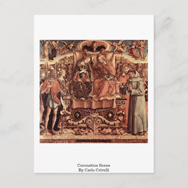 Coronation Scene av Carlo Crivelli Vykort (Framsida)
