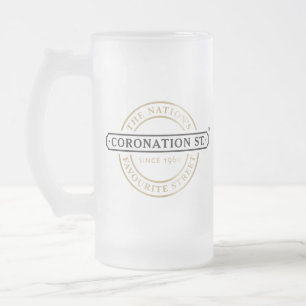 Coronation Street - Logotyp Frosted Glass Mugg