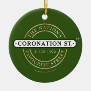 Coronation Street - Logotyp Julgransprydnad Keramik