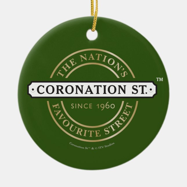 Coronation Street - Logotyp Julgransprydnad Keramik (Framsidan)