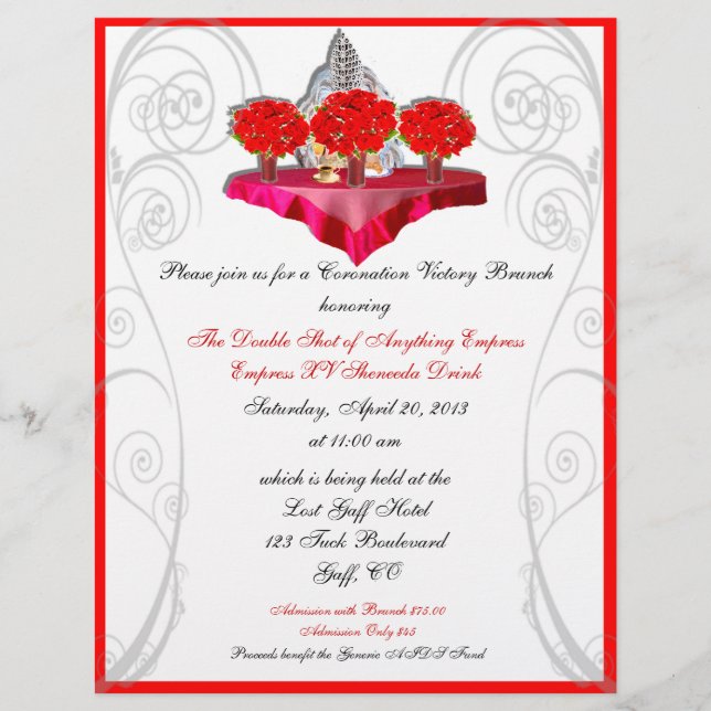 Coronation Victory Brunch Anpassningsbar Flyer (Framsidan)