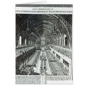 Coronationbanketten i Westminster Hall Hälsningskort