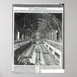 Coronationbanketten i Westminster Hall Poster
