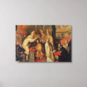 Coronationen av Charles V den heliga romerska Canvastryck