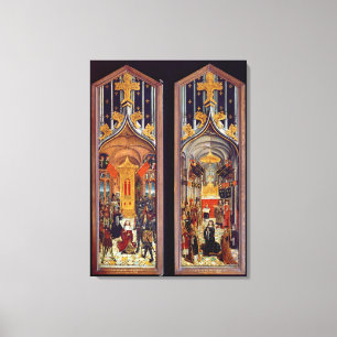 Coronationen av David och Louis XII 1501 Canvastryck