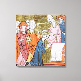 Coronationen av kejsaren Charlemagne Canvastryck