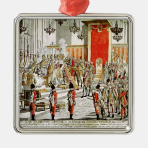 Coronationen av Leopold II på Bratislava Julgransprydnad Metall