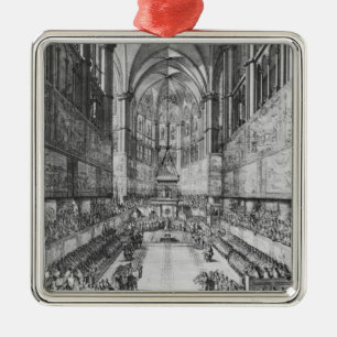 Coronationen av Louis XIV i den Reims domkyrkan Julgransprydnad Metall