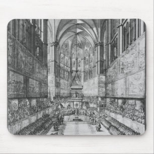 Coronationen av Louis XIV i den Reims domkyrkan Musmatta