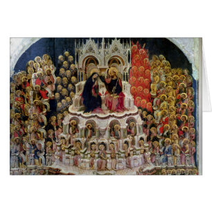 Coronationen av oskulden i paradis, 1438 hälsningskort