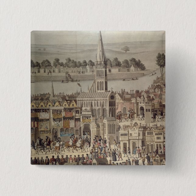 Coronationprocessionen av kungen Edward VI Knapp (Framsida)