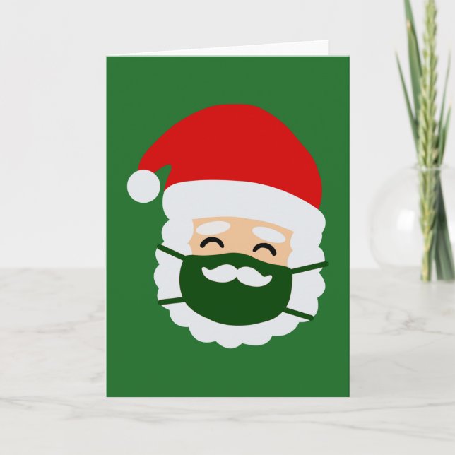 Coronavirus ansikte mask, Santa christmas Inbjudan (Framsida)