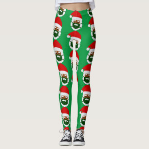 Coronavirus ansikte mask, svart, jul leggings