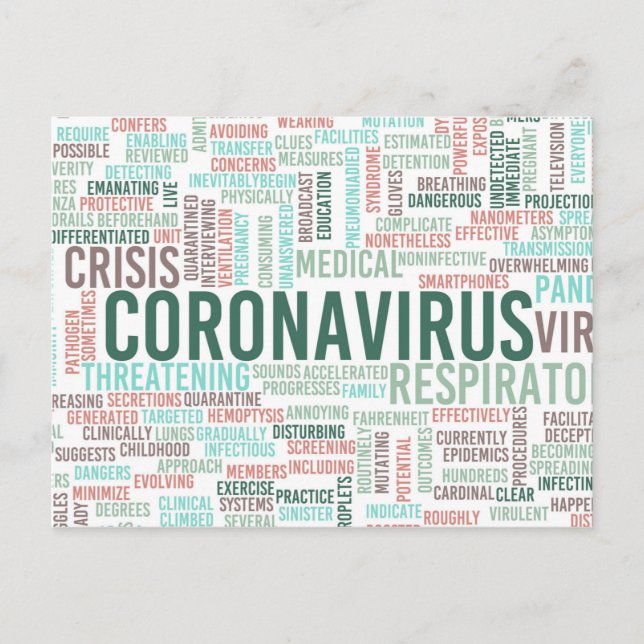 Coronavirus Bakgrund Hälsa Pandemi Vykort (Framsida)
