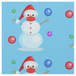 Coronavirus christmas ansikte mask snögubbe tyg