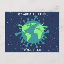 Coronavirus Covid 19 allt i detta tillsammans Vykort