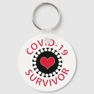 Coronavirus Covid- 19 Survivor Nyckelring