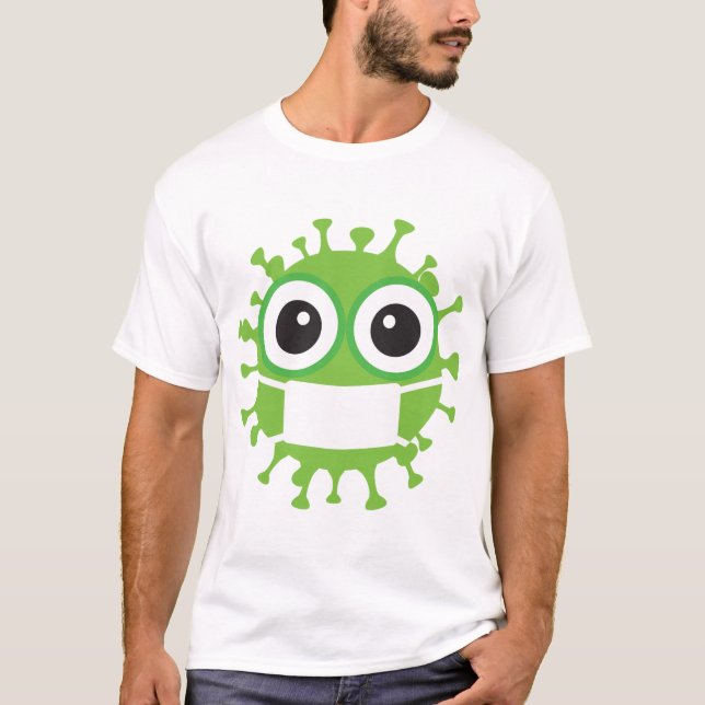 Coronavirus emoticon T-Shirt (Framsida)